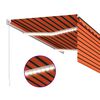 vidaXL Markise Manuell Einziehbar mit Rollo 3,5x2,5 m Orange Braun