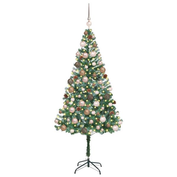 vidaXL K&uuml;nstlicher Weihnachtsbaum Gr&uuml;n 180 cm PVC und Stahl