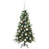 vidaXL K&uuml;nstlicher klappbarer Weihnachtsbaum Gr&uuml;n 120 cm PE und PVC