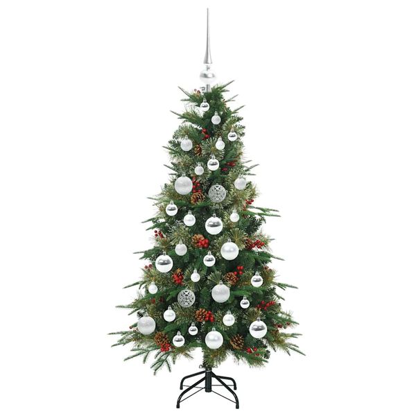 vidaXL K&uuml;nstlicher klappbarer Weihnachtsbaum Gr&uuml;n 120 cm PE und PVC