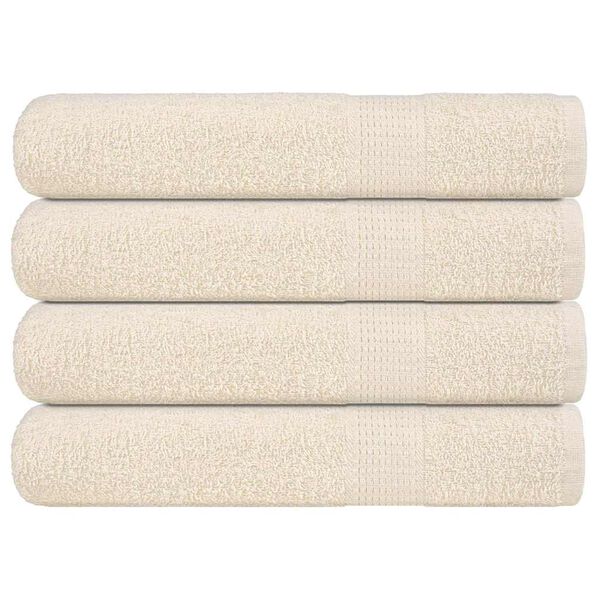 vidaXL Saunat&uuml;cher FROGN 4 Stk. Creme 80x200 cm 360 g/m&sup2;
