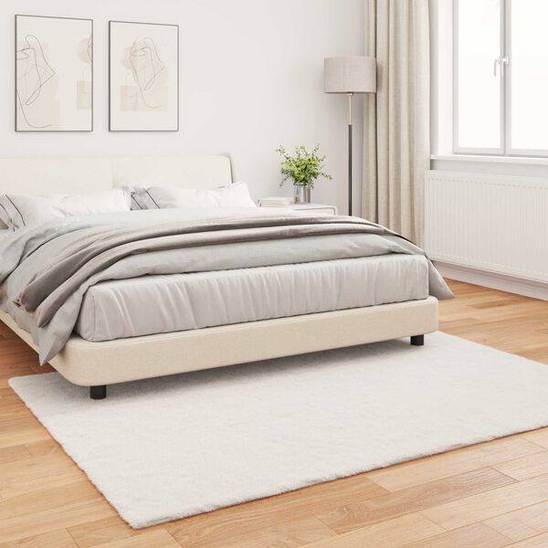 vidaXL Kunstfell Hasen Teppich Olite Creme 160 x 230 cm Polyester