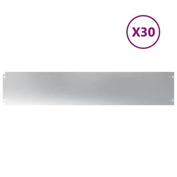 vidaXL Rasenkanten 30 Stk. 20x103 cm Verzinkter Stahl
