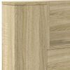 vidaXL Kopfteil-Schrank mit LED mit Regal Sonoma 140 x 16,5 x 103,5 cm