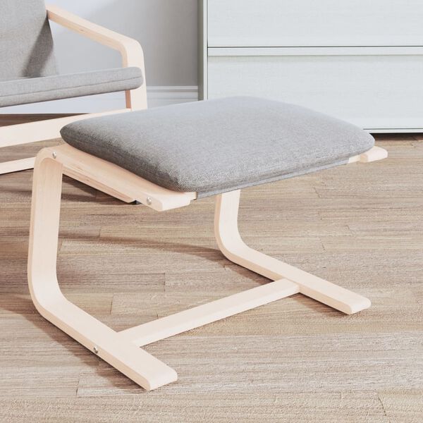 vidaXL Fu&szlig;hocker Hellgrau 51x41x40 cm Stoff