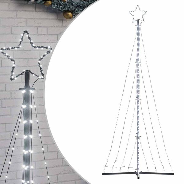 vidaXL LED Weihnachtsbaum 447 LEDs Kaltweiß 250 cm