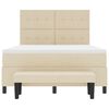 vidaXL Boxspringbett mit Matratze Creme 140 x 200 cm Stoff