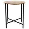 Ambiance Beistelltisch Rund Holz und Metall 45 cm