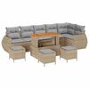 vidaXL Gartensofa-set 10 stk. Beige Poly-Rattan
