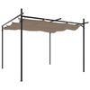 vidaXL Pergola mit Schiebedach Taupe 295x292x230 cm