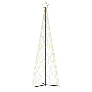 vidaXL Weihnachtsbaum-Kegel Warmwei&szlig; 500 LEDs 100x300 cm
