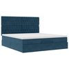 vidaXL Ottoman-Bett mit Matratzen Dunkelblau 180x200 cm Samt