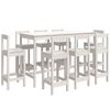 vidaXL 9-tlg. Bar-Set Wei&szlig; Massivholz Kiefer