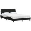 vidaXL Bett mit Matratze "Hanko" Schwarz 120x200 cm Stoff
