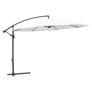 vidaXL H&auml;ngender Sonnenschirm Wei&szlig;