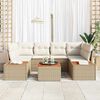 vidaXL Gartensofa-set mit Kissen 6 pcs Beige Poly Rattan