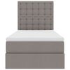 vidaXL Bett mit Stauraum und LED mit LED Taupe 90 x 190 cm Polyester