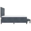 vidaXL Boxspringbett mit Matratze Dunkelgrau 180 x 200 cm Samt