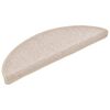 vidaXL Stufenmatten 10 Stk. 56x17x3 cm Taupe Halbrund