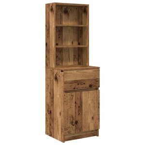 vidaXL Nachttisch Altholz-Optik 39x35x125 cm Holzwerkstoff