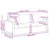 vidaXL Sofa Hellgrau Gesamtabmessungen: 198 x 78 x 80 cm (B x T x H)