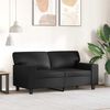 vidaXL 2-Sitzer-Sofa Schwarz 120 cm Kunstleder
