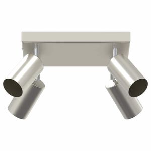vidaXL Deckenstrahler mit Strahlern Nickel 26 x 26 x 16 cm Metall