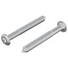 vidaXL Schraube 2 stk. Silber M6 x 50 mm Stahl