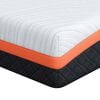 vidaXL Matratze Wei&szlig; und Schwarz 200 x 200 cm Jacquard-Stoff