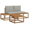 vidaXL Outdoor-Sofagarnitur 3 stk. Natur