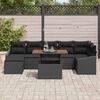 vidaXL Garten Essgruppe mit Kissen 8 pcs Schwarz und Braun
