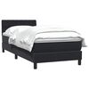 vidaXL Boxspringbett mit Matratze Schwarz 100x210 cm Samt