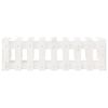 vidaXL Hochbeet Lattenzaun-Design Wei&szlig; 100x30x30 cm Massivholz Kiefer