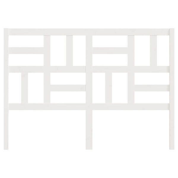 vidaXL Kopfteil Weiß 126x4x104 cm Massivholz Kiefer