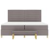 vidaXL Boxspringbett mit Matratze Taupe 200 x 200 cm Stoff