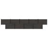 vidaXL Zaunelement 9 pcs WPC und Aluminium Schwarz