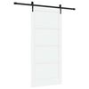 vidaXL Schiebet&uuml;r ORKDAL 93 x 202 cm Holzwerkstoff Wei&szlig; und Schwarz