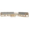 vidaXL Outdoor-Sofagarnitur 9 pcs Wei&szlig; und Hellgrau 79 x 79 x 37 cm