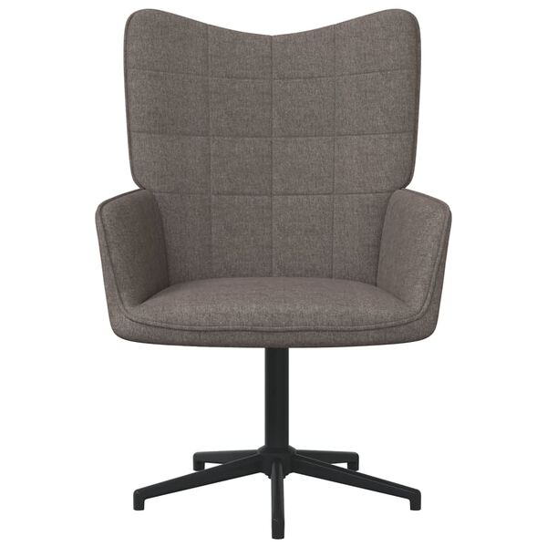 vidaXL Relaxsessel mit Hocker Taupe Stoff