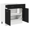 vidaXL H&auml;ngeschrank mit Regal Schwarz Eichen-Optik 80 x 31 x 81,5 cm