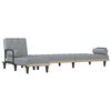 vidaXL Schlafsofa in L-Form Hellgrau 260x140x70 cm Stoff