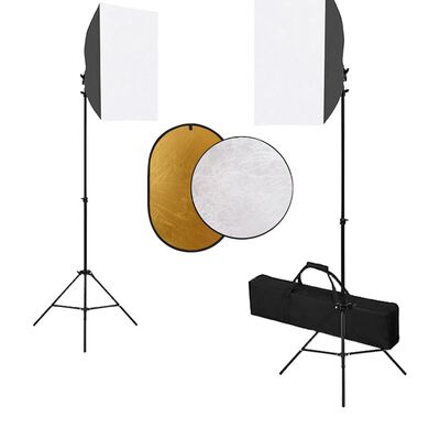 vidaXL Fotostudio-Set mit Softboxen und Reflektor