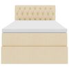 vidaXL Aufbewahrungsbett mit Matratze Creme 90 x 190 cm Holzwerkstoff