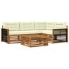 vidaXL Outdoor-Sofagarnitur 5 Stk. Natur und Creme