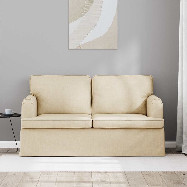 vidaXL Sofa 120cm Creme Metall