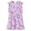 Kinderkleid mit R&uuml;schen&auml;rmeln und Taillenband Lila 104