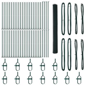 vidaXL Zaunpfosten Gr&uuml;n 100 x 1,5 m (25 mm Maschenweite) Stahl und PVC