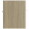 vidaXL Waschbeckenunterschrank Wei&szlig; Sonoma-Eiche 90x38,5x46 cm