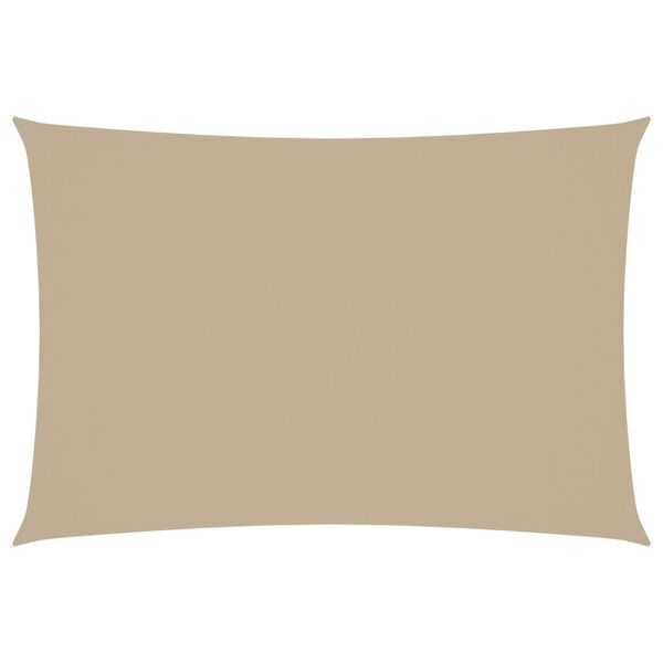 vidaXL Sonnensegel Oxford-Gewebe Rechteckig 3x5 m Beige