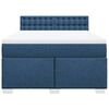 vidaXL Boxspringbett mit Matratze Blau 160x200 cm Stoff